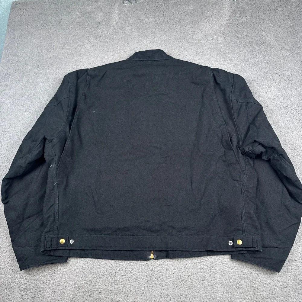 Vintage Carhartt Jacket Mens 2XL Black Detroit J200 BLK‎ Blanket Lined USA Union